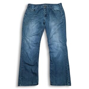 Y2K Request Jeans Men's *Fits 38 x 31 Blue Denim Pants Grunge Dirty washed
